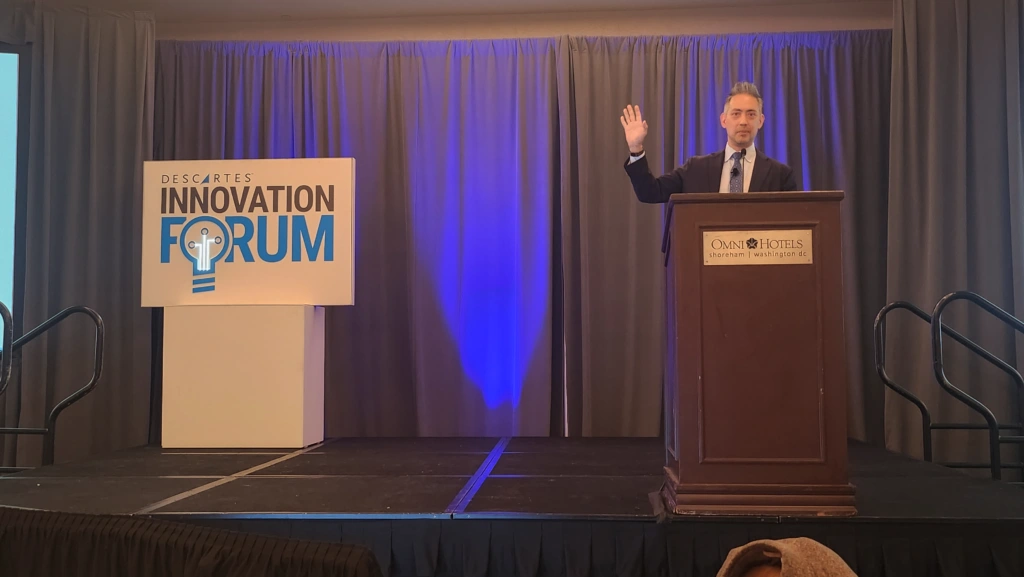  Picture of BIS’ Dan Clutch addressing the Innovation Forum.